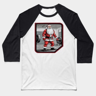 Santa Claus Deadlift Baseball T-Shirt